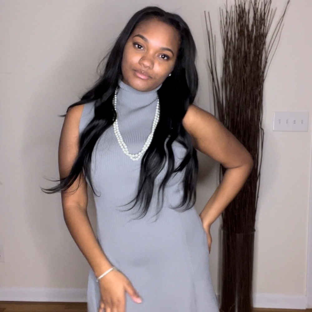 Gray Mini Dress